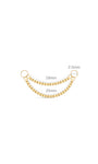 Kosiner Jewelry KOSINER 14K Solid Gold Minimalist Double Chain Pendant Charm