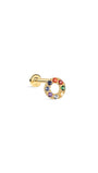 PETALS Color Halo CZ Flat back in 14K Soild Gold