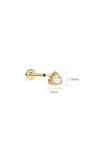 Kosiner Jewelry KOSINER Étoile 14K Solid Gold Dainty Triangular Flat Back Stud