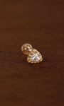 Kosiner Jewelry KOSINER Étoile 14K Solid Gold Dainty Triangular Flat Back Stud