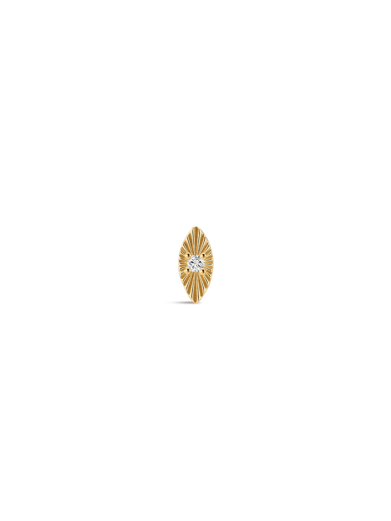Étoile Horse Eye Flatback Stud In 14k Solid Gold