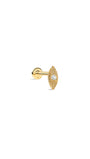 Étoile Horse Eye Flatback Stud In 14k Solid Gold