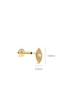 Kosiner Jewelry KOSINER Étoile 14K Solid Gold Elegant Marquise Flat Back Stud