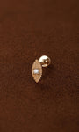 Kosiner Jewelry KOSINER Étoile 14K Solid Gold Elegant Marquise Flat Back Stud