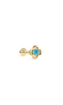 Kosiner Jewelry KOSINER Étoile 14K Solid Gold Minimalist Turquoise Flat Back Stud