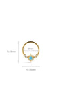 Kosiner Jewelry KOSINER Étoile 14K Solid Gold Elegant Turquoise Sun Daith Clicker