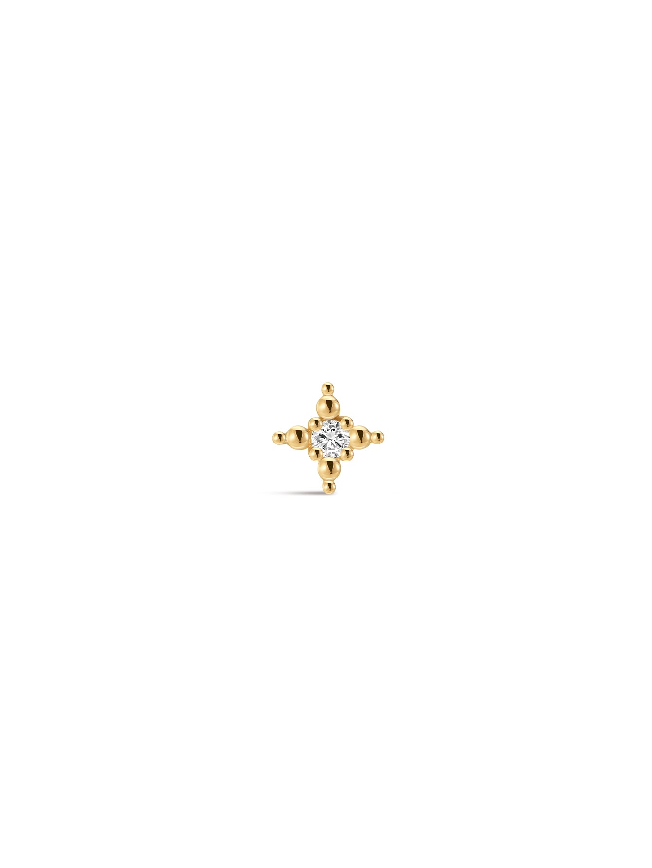 Perléa Cross Flatback In 14K Solid Gold
