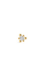 kosiner bijoux Perléa Round CZ Flatback en or massif 14 carats