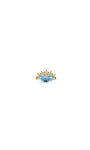 Joias kosiner Perléa Marquise Blue CZ Flatback em ouro maciço 14K