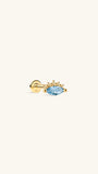 Perléa Marquise Blue CZ Flatback in 14K Solid Gold