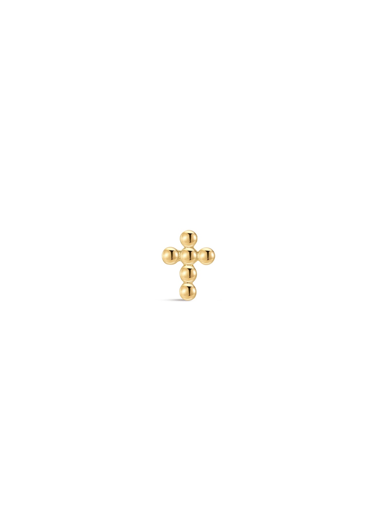 Perléa Cross Stud in 14K Solid Gold