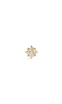 Joias kosiner Perléa Star CZ Flatback em ouro maciço 14K