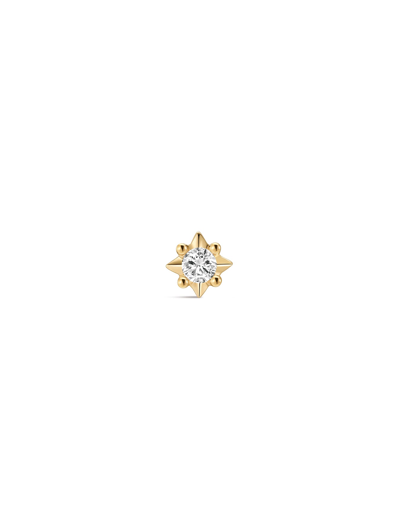 Perléa Star CZ Flatback in 14K Solid Gold
