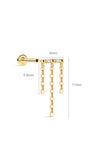 kosiner sieraden Perléa Triple Chain Flatback in 14K massief goud