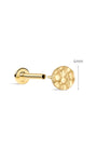 Kosiner Jewelry KOSINER Hand Hammered 14K Solid Gold Textured Disc Flat Back Stud