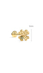Kosiner Jewelry KOSINER Hand Hammered 14K Solid Gold Clover Flat Back Stud