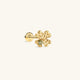 Hand Hammered Clover Flatback  in 14K Solid Gold