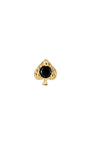 Kosiner Jewelry KOSINER Hand Hammered 14K Solid Gold Black Spade Flat Back Stud