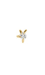 Kosiner Jewelry KOSINER Hand Hammered 14K Solid Gold Four - Prong Flat Back Stud