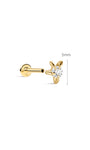 Kosiner Jewelry KOSINER Hand Hammered 14K Solid Gold Four - Prong Flat Back Stud