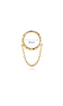 Kosiner Jewelry KOSINER Hand Hammered 14K Solid Gold Chain Pendant Hoop