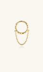 Kosiner Jewelry KOSINER Hand Hammered 14K Solid Gold Chain Pendant Hoop