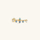 Color Essentials Curved Turquoise CZ Flatback in 14K Solid Gold