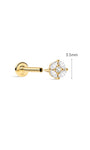 kosiner jewelry The Marquise Halo Flatback in 14K Solid Gold
