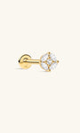 kosiner jewelry The Marquise Halo Flatback in 14K Solid Gold