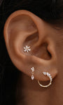 kosiner jewelry The Marquise Petal Flatback in 14K Solid Gold