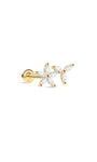 kosiner jewelry The Marquise Petal Curve Flatback in 14K Solid Gold