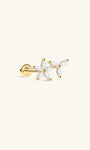 kosiner jewelry The Marquise Petal Curve Flatback in 14K Solid Gold