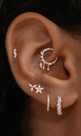 kosiner jewelry The Marquise Petal Curve Flatback in 14K Solid Gold