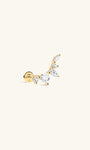 kosiner jewelry The Marquise Arc Cluster Flatback in 14K Solid Gold