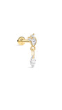 The Marquise Drop Dangle Flatback in 14K Solid Gold