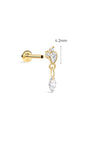 kosiner jewelry The Marquise Drop Dangle Flatback in 14K Solid Gold