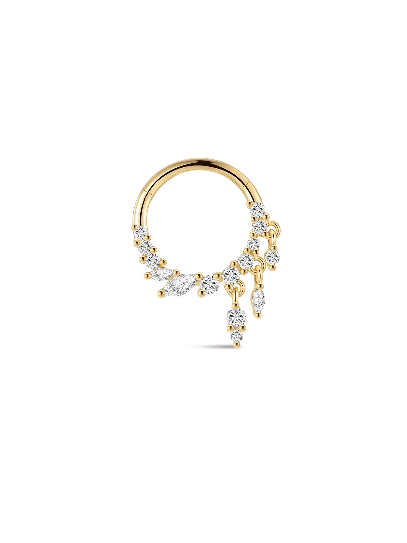 The Marquise Cascade Clicker in 14K Solid Gold