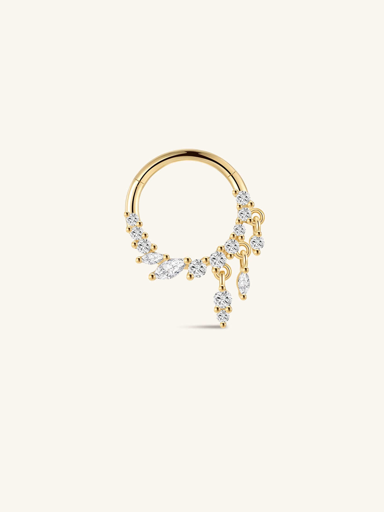 The Marquise Cascade Clicker in 14K Solid Gold