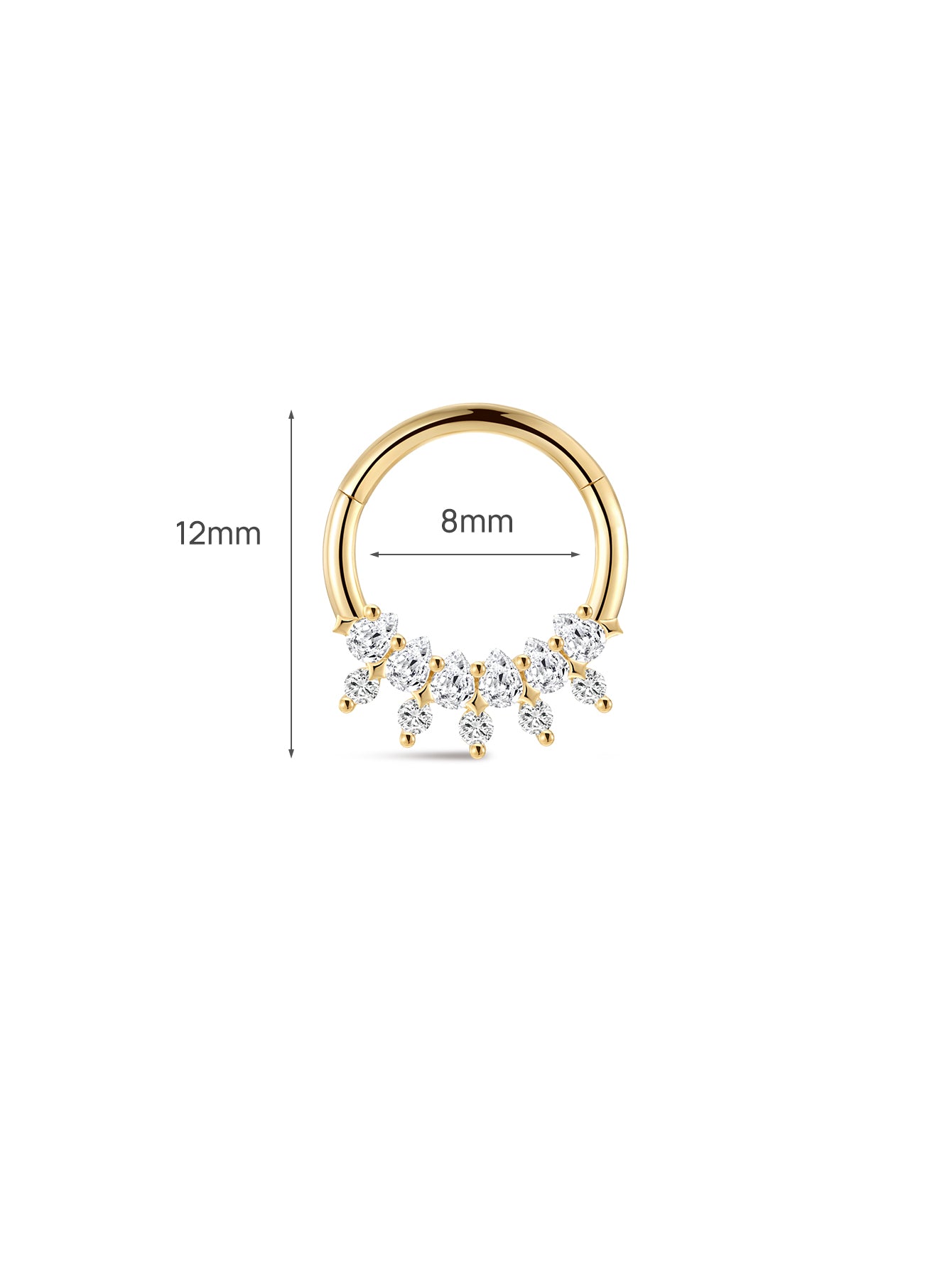 The Marquise Fringe Clicker in 14K Solid Gold