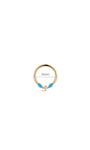 kosiner jewelry Color Essentials Turquoise CZ Clicker Ring in 14K Solid Gold