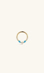 kosiner jewelry Color Essentials Turquoise CZ Clicker Ring in 14K Solid Gold