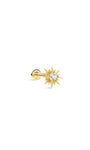 Kosiner Jewelry KOSINER Étoile 14K Solid Gold Delicate Sun Flat Back Stud