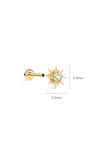 Kosiner Jewelry KOSINER Étoile 14K Solid Gold Delicate Sun Flat Back Stud