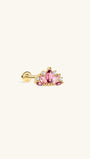 Gem Garden Crown Multi-Stone Flatback in 14K Solid Gold
