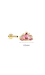 Joias kosiner Gem Garden Crown Multi - Stone Flatback em ouro maciço 14K