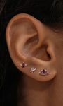 Joias kosiner Gem Garden Crown Multi - Stone Flatback em ouro maciço 14K