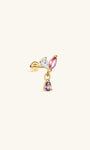 Joias kosiner Gem Garden Marquise Dangle Flatback em ouro maciço 14K