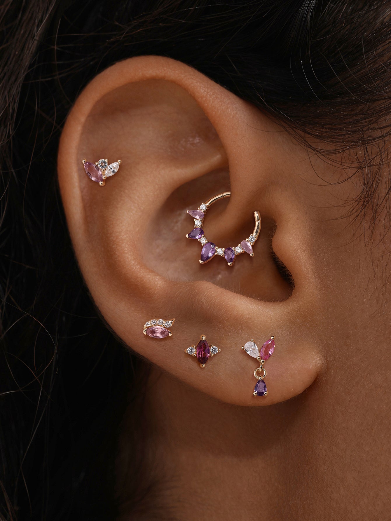 Gem Garden Marquise Dangle Flatback in 14K Solid Gold