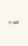 Kosiner Schmuck Gem Garden Marquise Amethyst Flatback in 14K Massivgold