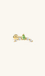 Joias kosiner Gem Garden Peridot Arc Flatback em ouro maciço 14K